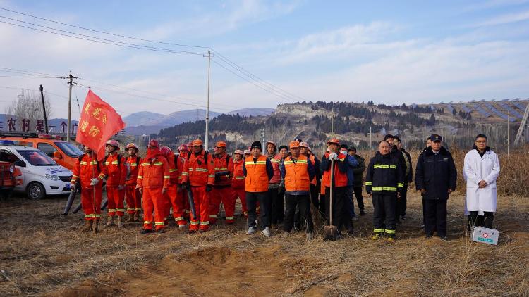 莱芜区高庄街道举行森林防灭火实战演练
