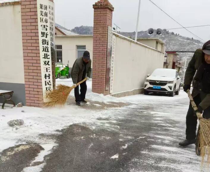 雪映初心暖乡路 党群同心护平安 雪野街道北双王村清雪在行动